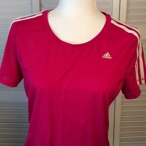 ADIDAS CLIMALITE TOP. Size M in Fuchsia! Great casual or sports top!